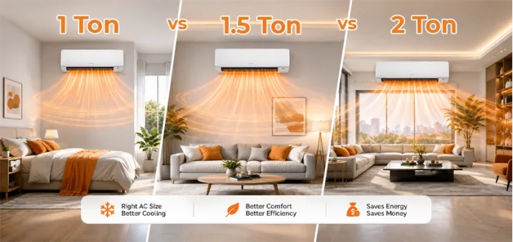 1 Ton vs 1.5 Ton vs 2 Ton AC: Which AC Size Is Right for Your Room in Bangladesh?